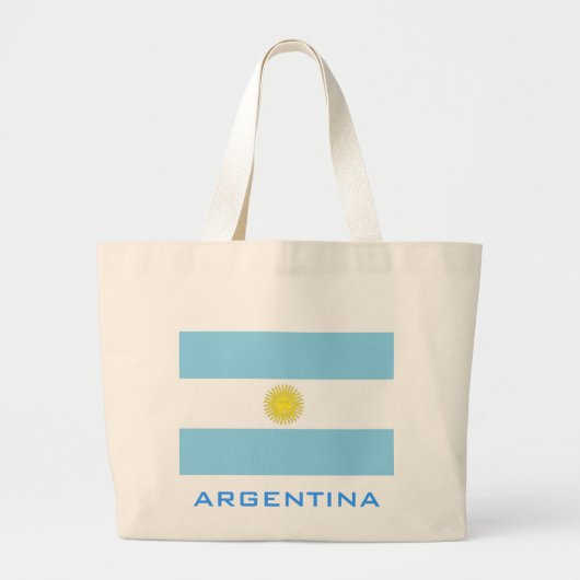 Vlag van Argentina Bag Grote Tote Bag (Voorkant)