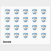vlag van Argentina Silver Shield Vierkante Sticker (Vel)