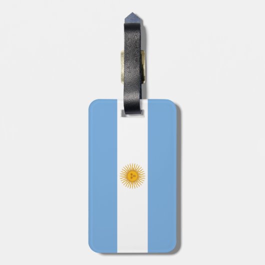 vlag van Argentinië Bagagelabel (Achterkant verticaal)