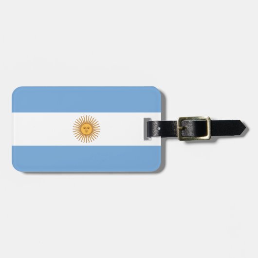 Vlag van Argentinië Bagagelabel (Voorkant horizontaal)
