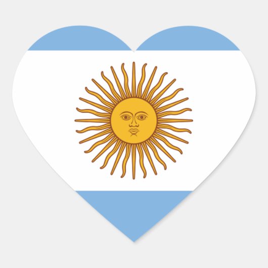 Vlag van Argentinië - Bandera de Argentinië Hart Sticker (Voorkant)