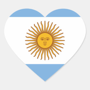 Vlag van Argentinië - Bandera de Argentinië Hart Sticker