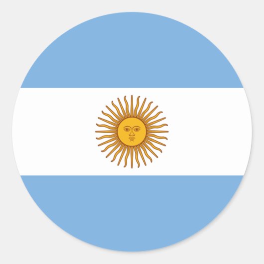 Vlag van Argentinië - Bandera de Argentinië Ronde Sticker (Voorkant)