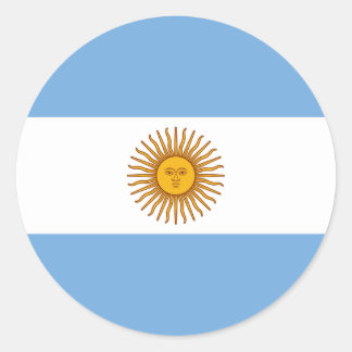 Vlag van Argentinië - Bandera de Argentinië Ronde Sticker