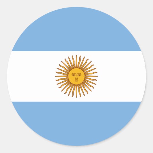 Vlag van Argentinië - Bandera de Argentinië Ronde Sticker (Voorkant)