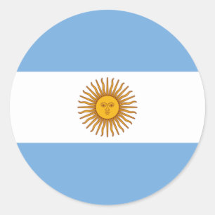 Vlag van Argentinië - Bandera de Argentinië Ronde Sticker