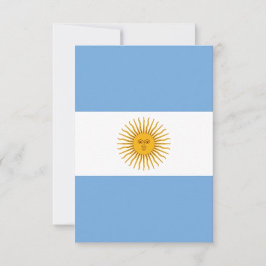 vlag van Argentinië Bedankkaart (Voorkant)