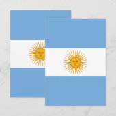 vlag van Argentinië Bedankkaart (Voorkant / Achterkant)