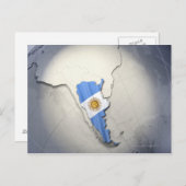 Vlag van Argentinië Briefkaart (Voorkant / Achterkant)