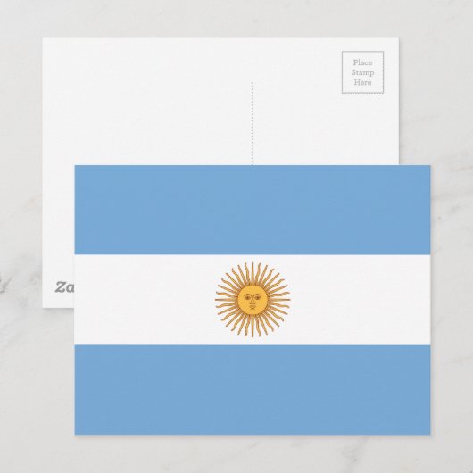 Vlag van Argentinië Briefkaart (Voorkant / Achterkant)