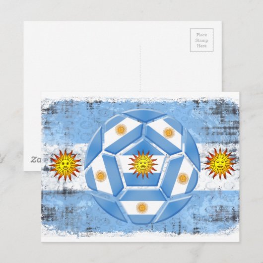 vlag van Argentinië Briefkaart (Voorkant / Achterkant)