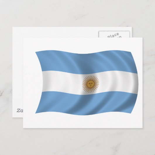 Vlag van Argentinië Briefkaart (Voorkant / Achterkant)