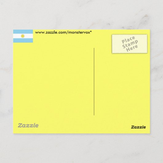 Vlag van Argentinië Briefkaart (Achterkant)