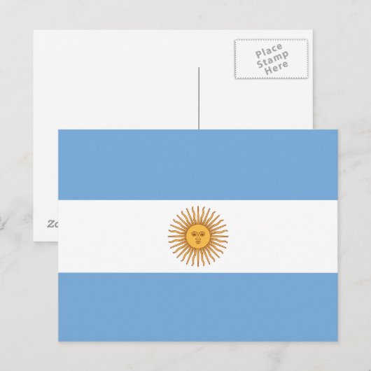 Vlag van Argentinië Briefkaart (Voorkant / Achterkant)
