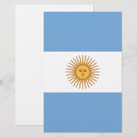 Vlag van Argentinië Briefpapier (Voorkant / Achterkant)
