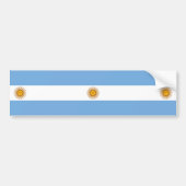 Vlag van Argentinië Bumpersticker (Voorkant)