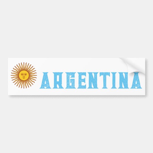 Vlag van Argentinië Bumpersticker (Voorkant)