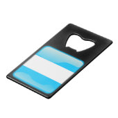 Vlag van Argentinië Creditkaart Flessenopener (Voorkant Gekanteld)