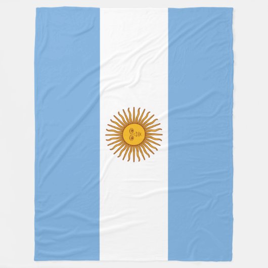 Vlag van Argentinië Fleece Deken (Voorkant)