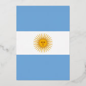vlag van Argentinië Folie Uitnodiging (Voorkant)