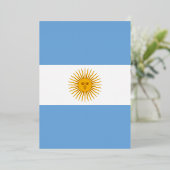 vlag van Argentinië Folie Uitnodiging (Staand Voorkant)