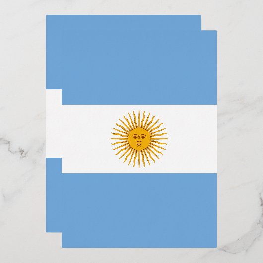 vlag van Argentinië Folie Uitnodiging (Voorkant / Achterkant)
