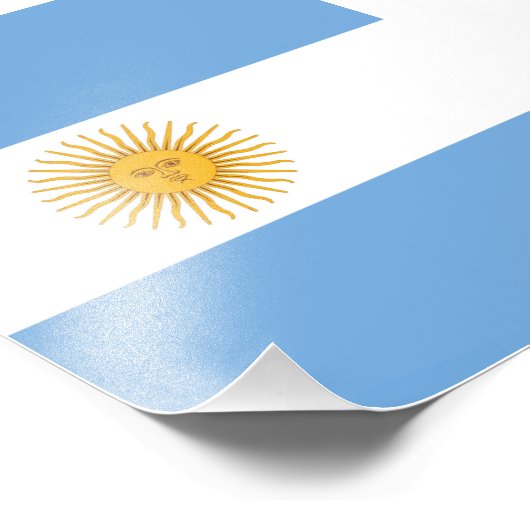 vlag van Argentinië Foto Afdruk (Hoek)