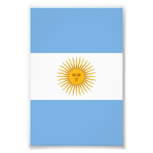 vlag van Argentinië Foto Afdruk (Voorkant)