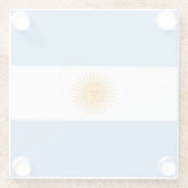 vlag van Argentinië Glazen Onderzetter (Achterkant)