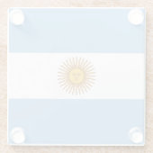 Vlag van Argentinië Glazen Onderzetter (Achterkant)