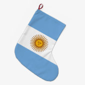 Vlag van Argentinië Grote Kerstsok (Voorkant (Hangend))
