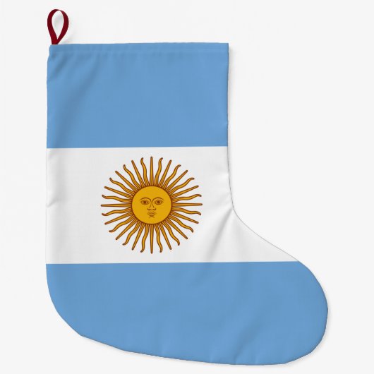 Vlag van Argentinië Grote Kerstsok (Voorkant)