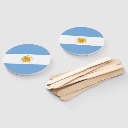 vlag van Argentinië Handwaaier (Niet-gemonteerd)