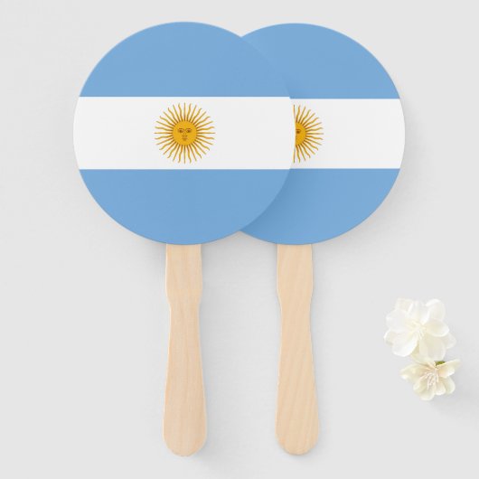 vlag van Argentinië Handwaaier (Voorkant en achterkant)