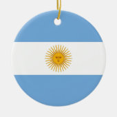 vlag van Argentinië Keramisch Ornament (Voorkant)