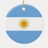 vlag van Argentinië Keramisch Ornament (Achterkant)