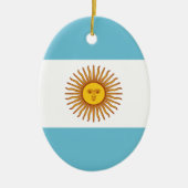 Vlag van Argentinië Keramisch Ornament (Voorkant)