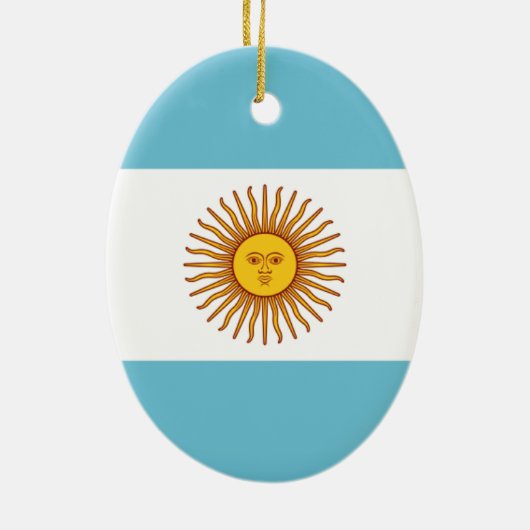 Vlag van Argentinië Keramisch Ornament (Achterkant)