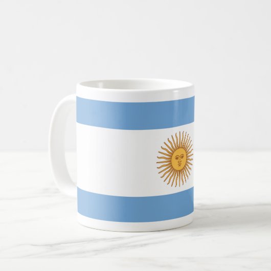 Vlag van Argentinië Koffiemok (Voorkant links)