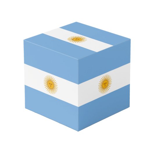 vlag van Argentinië Kubus (Voorkant hoekig)