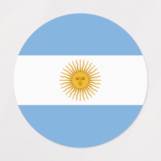 vlag van Argentinië Labels (Design 1)
