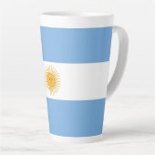 vlag van Argentinië Latte Mok (Rechterhoek)