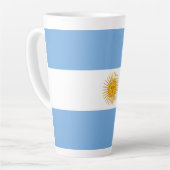 vlag van Argentinië Latte Mok (Linkerhoek)