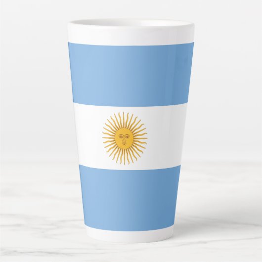 vlag van Argentinië Latte Mok (Voorkant)