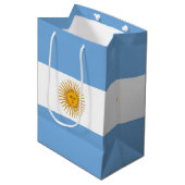 vlag van Argentinië Medium Cadeauzakje (Voorkant Gekanteld)