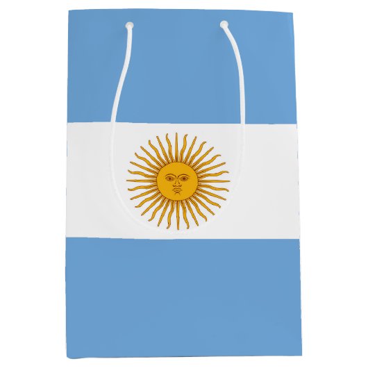 vlag van Argentinië Medium Cadeauzakje (Voorkant)