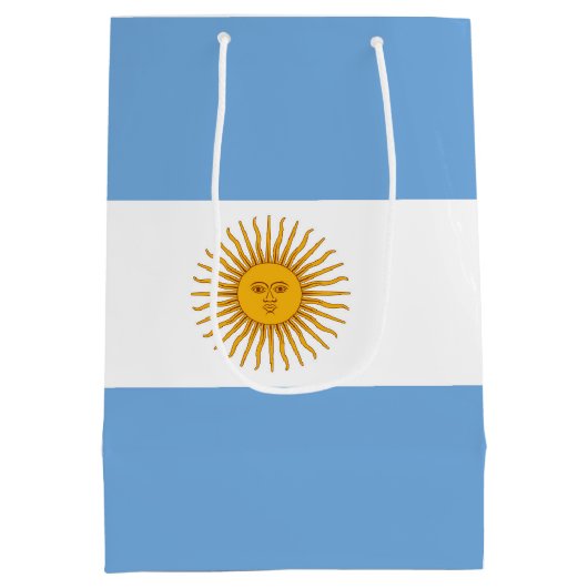 vlag van Argentinië Medium Cadeauzakje (Achterkant)