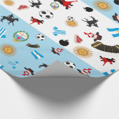 Vlag van Argentinië met beroemde artikelen van het Cadeaupapier (Hoek)