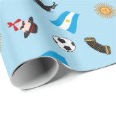 Vlag van Argentinië met beroemde artikelen van het Cadeaupapier (Rol Hoek)