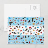 Vlag van Argentinië met beroemde pictogrammen Briefkaart (Voorkant / Achterkant)